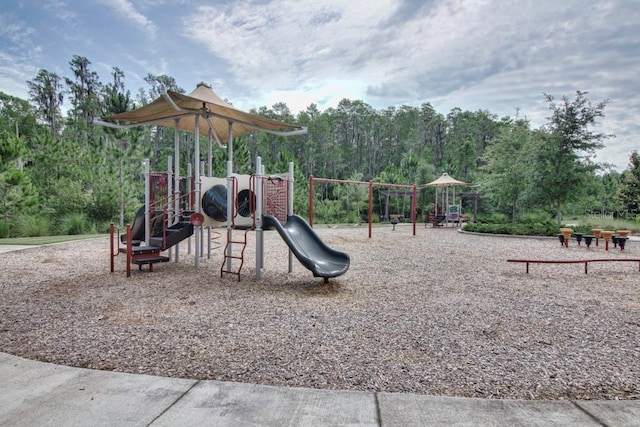 view of jungle gym