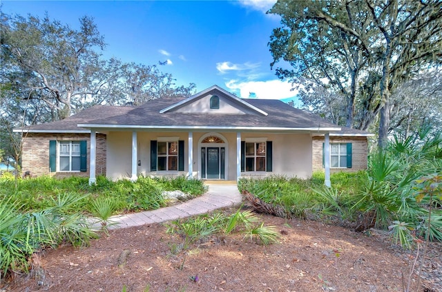 view of front of house featuring covered porch