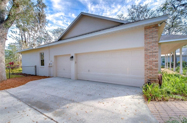 view of home's exterior featuring a garage