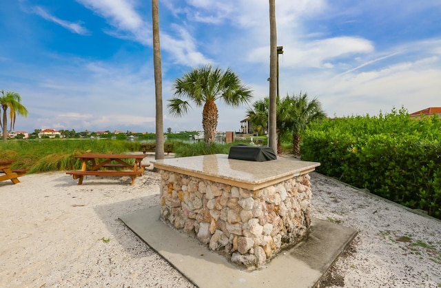 view of patio / terrace featuring a grill