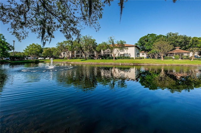 water view with a gazebo