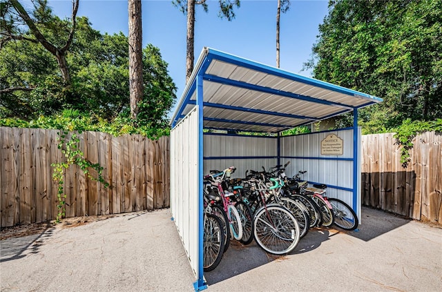 exterior space with a carport