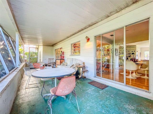 view of sunroom