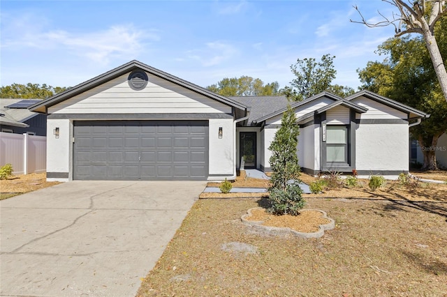 ranch-style house with a garage