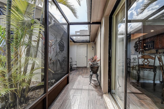 view of sunroom