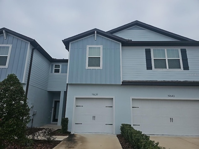 view of property featuring a garage