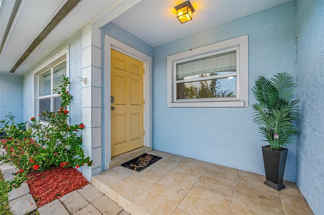 view of doorway to property