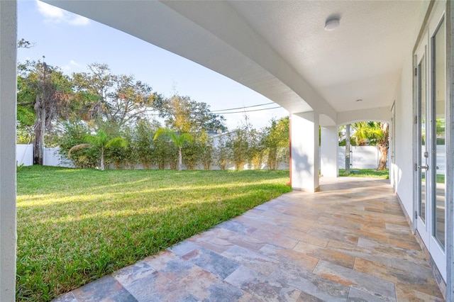 view of patio with fence