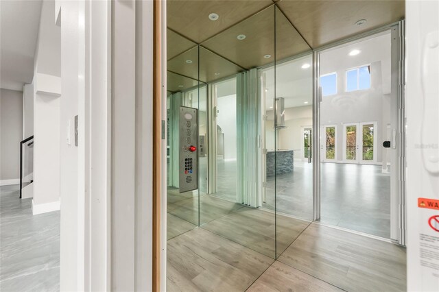 interior space with french doors