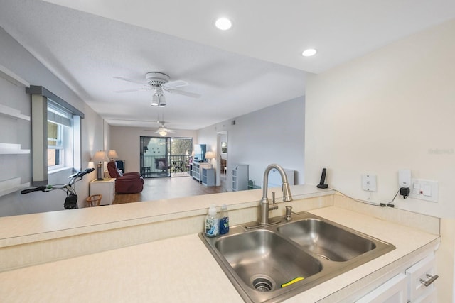 kitchen featuring plenty of natural light and sink