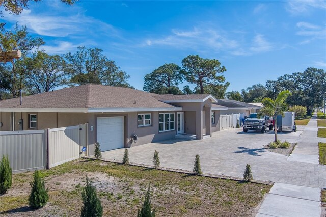 view of front of home featuring a garage