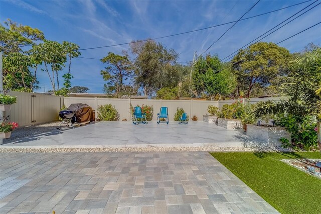 view of patio / terrace featuring grilling area