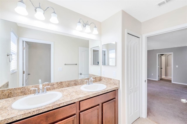 bathroom featuring vanity