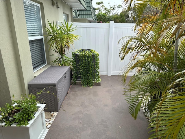 view of patio with ac unit