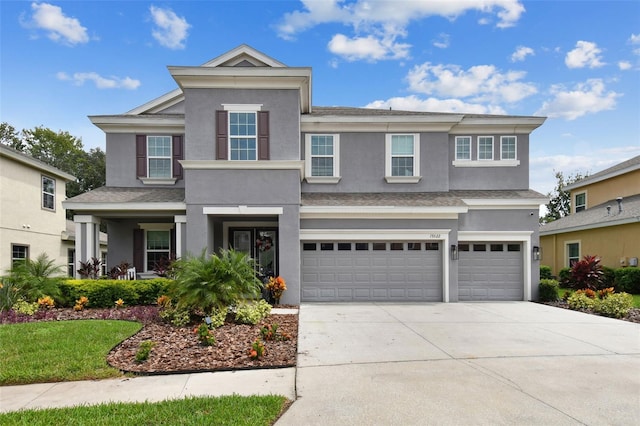 front facade featuring a garage