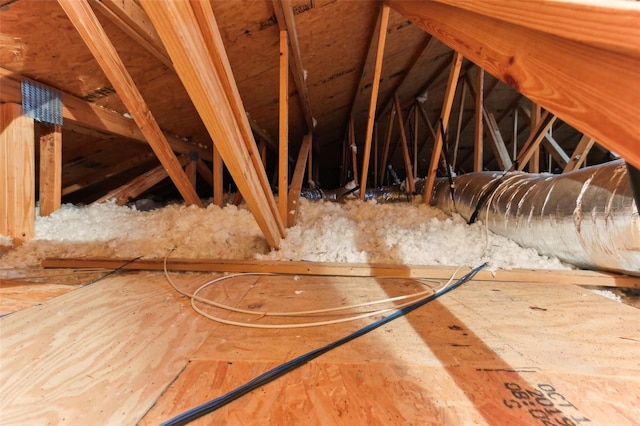 view of attic