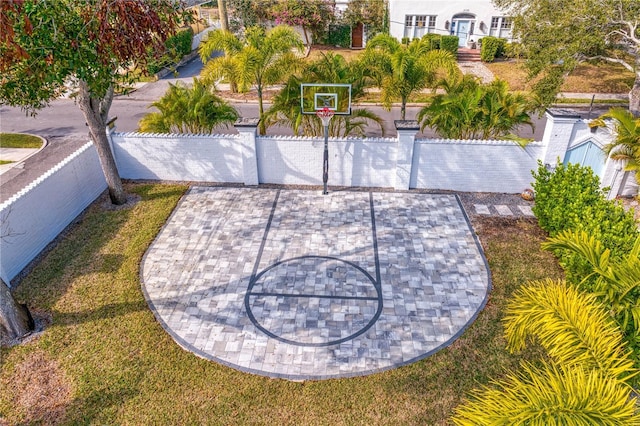 view of basketball court