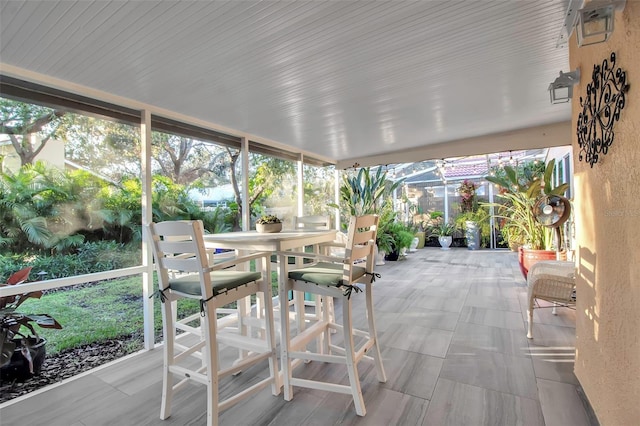 view of sunroom / solarium