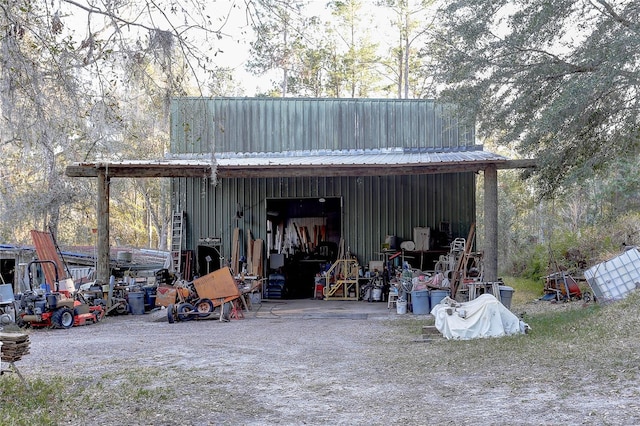 view of outdoor structure