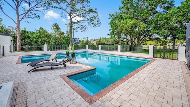 view of pool with a patio area