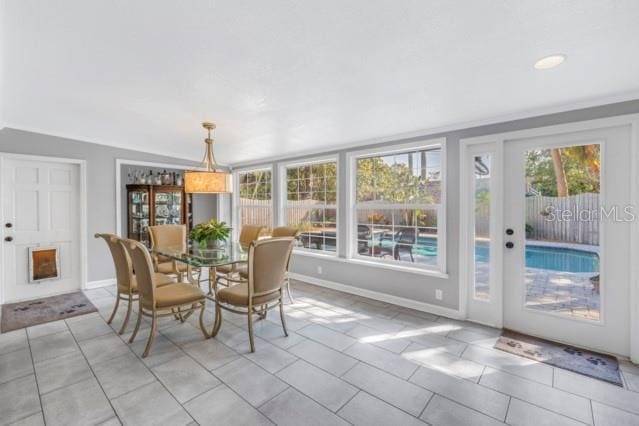 view of sunroom / solarium