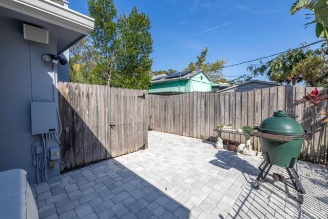 view of patio featuring area for grilling