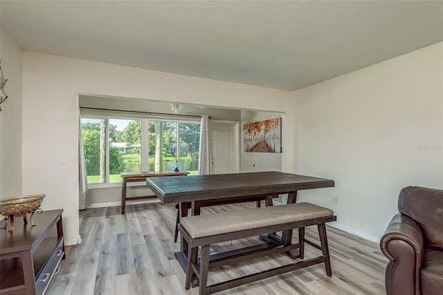 dining room featuring light wood-type flooring