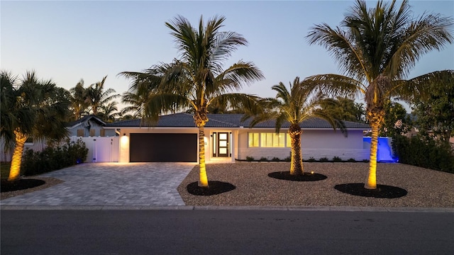 ranch-style house with a garage