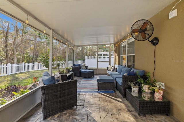 view of sunroom / solarium