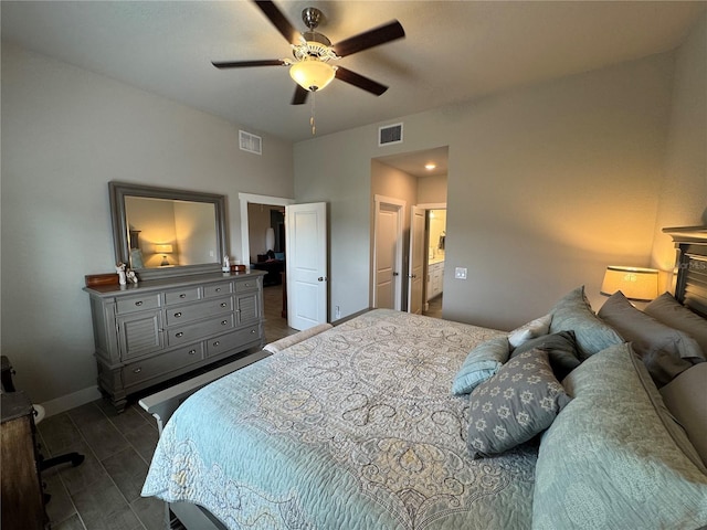 bedroom with ceiling fan