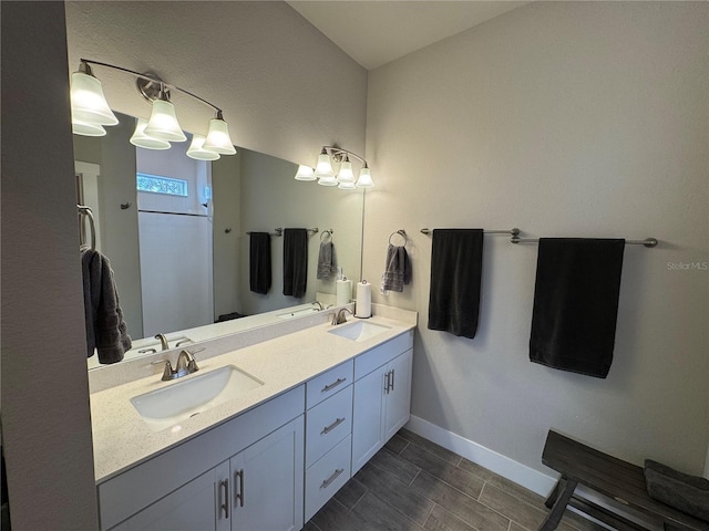 bathroom with vanity