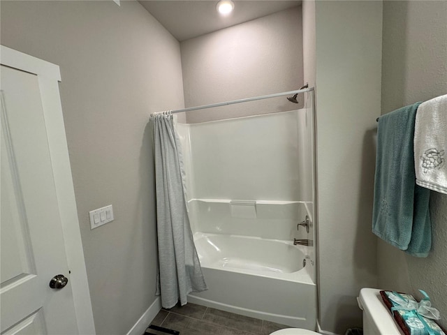 bathroom featuring shower / bath combination with curtain