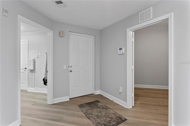 foyer featuring light hardwood / wood-style flooring