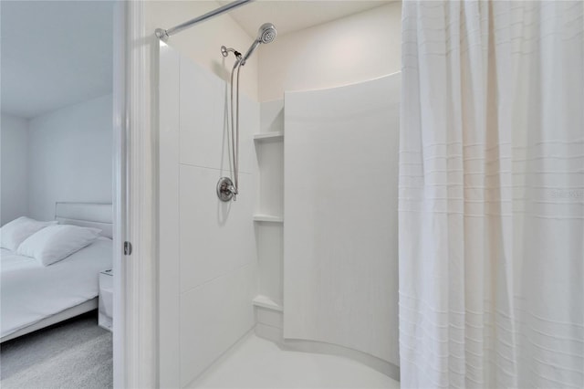 bathroom featuring walk in shower