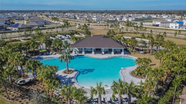 view of pool with a gazebo and a patio area