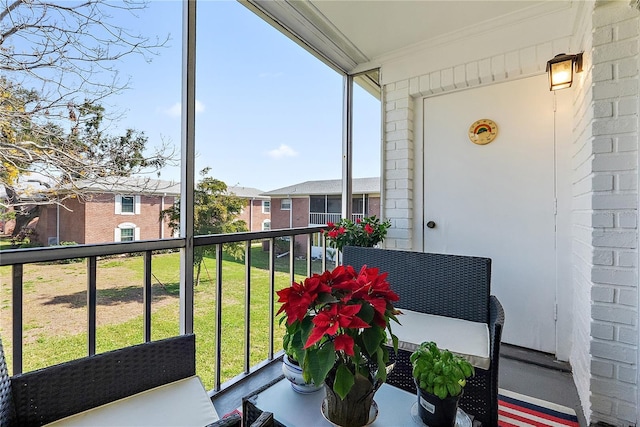 view of sunroom