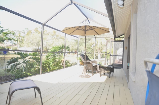 view of sunroom