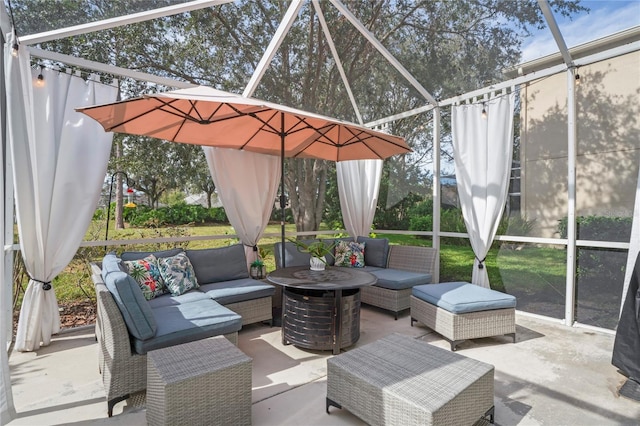 view of sunroom / solarium