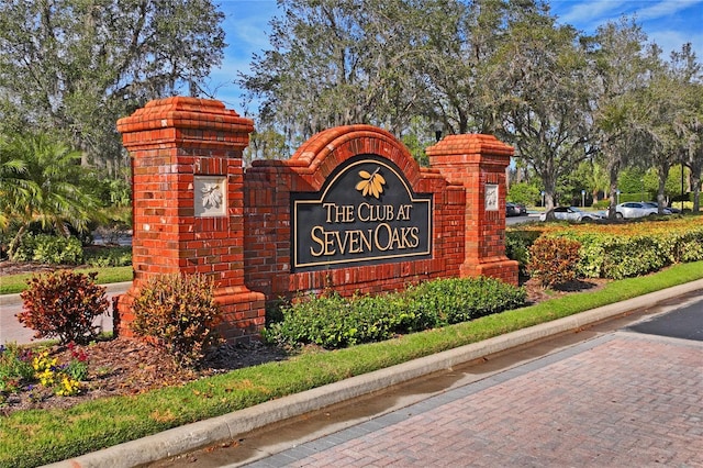 view of community sign