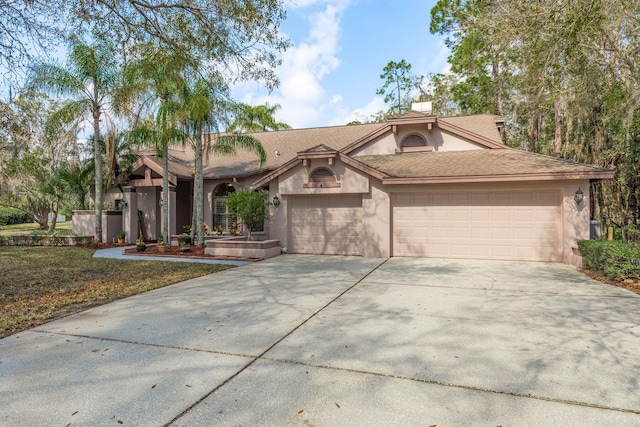 view of front of house featuring a garage