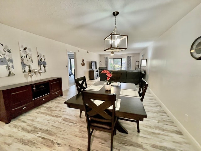 dining room featuring light hardwood / wood-style floors