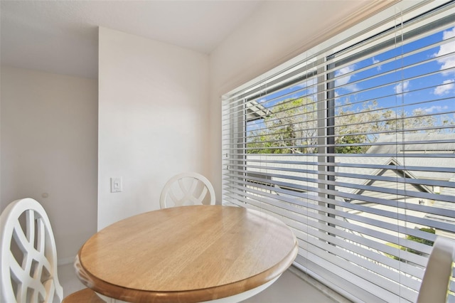 view of dining room