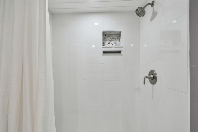 details with tiled shower