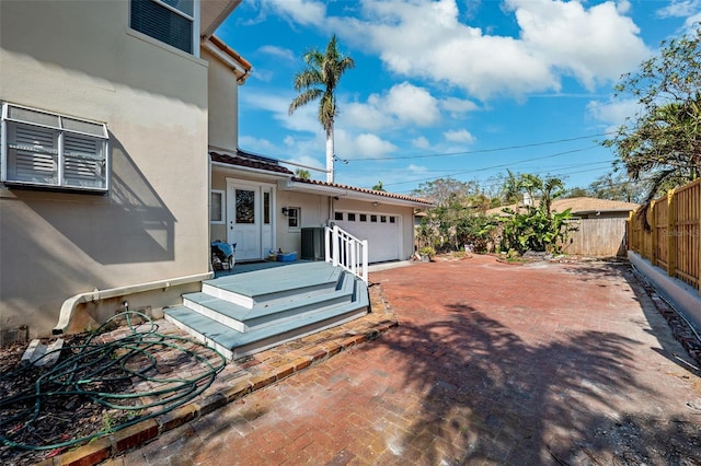 view of yard featuring a garage