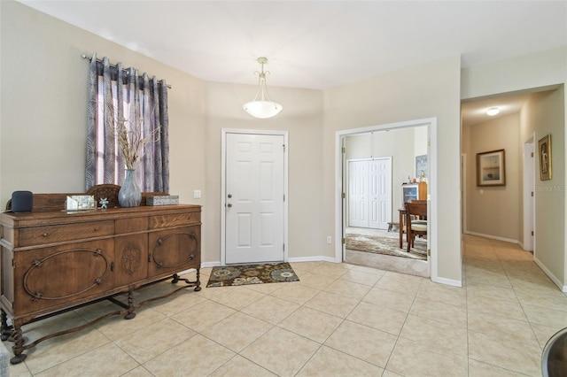 view of tiled entryway