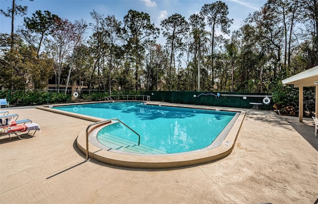 view of pool with a patio