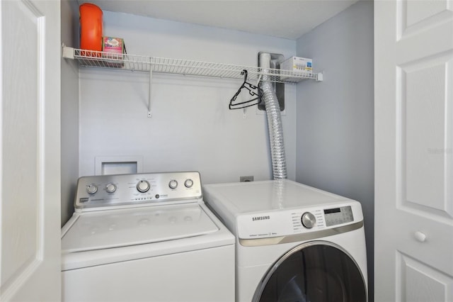 laundry area featuring separate washer and dryer