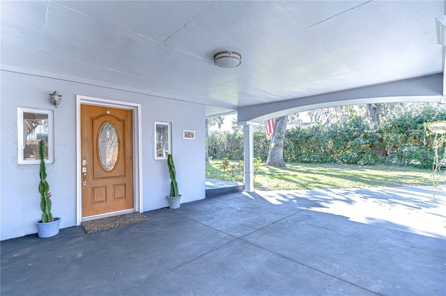 view of doorway to property