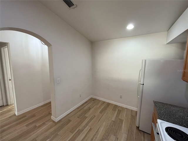 interior space featuring light wood-type flooring