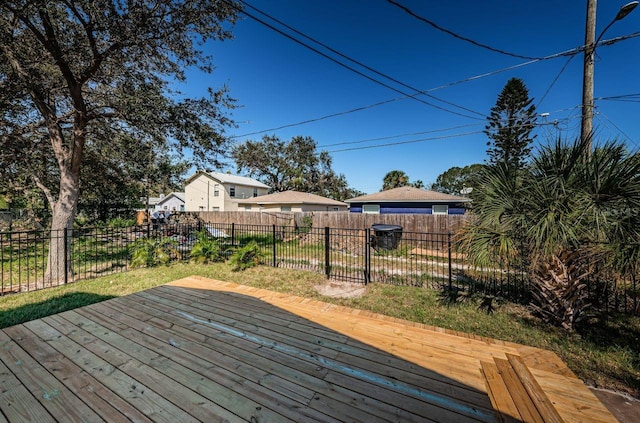 wooden deck with fence